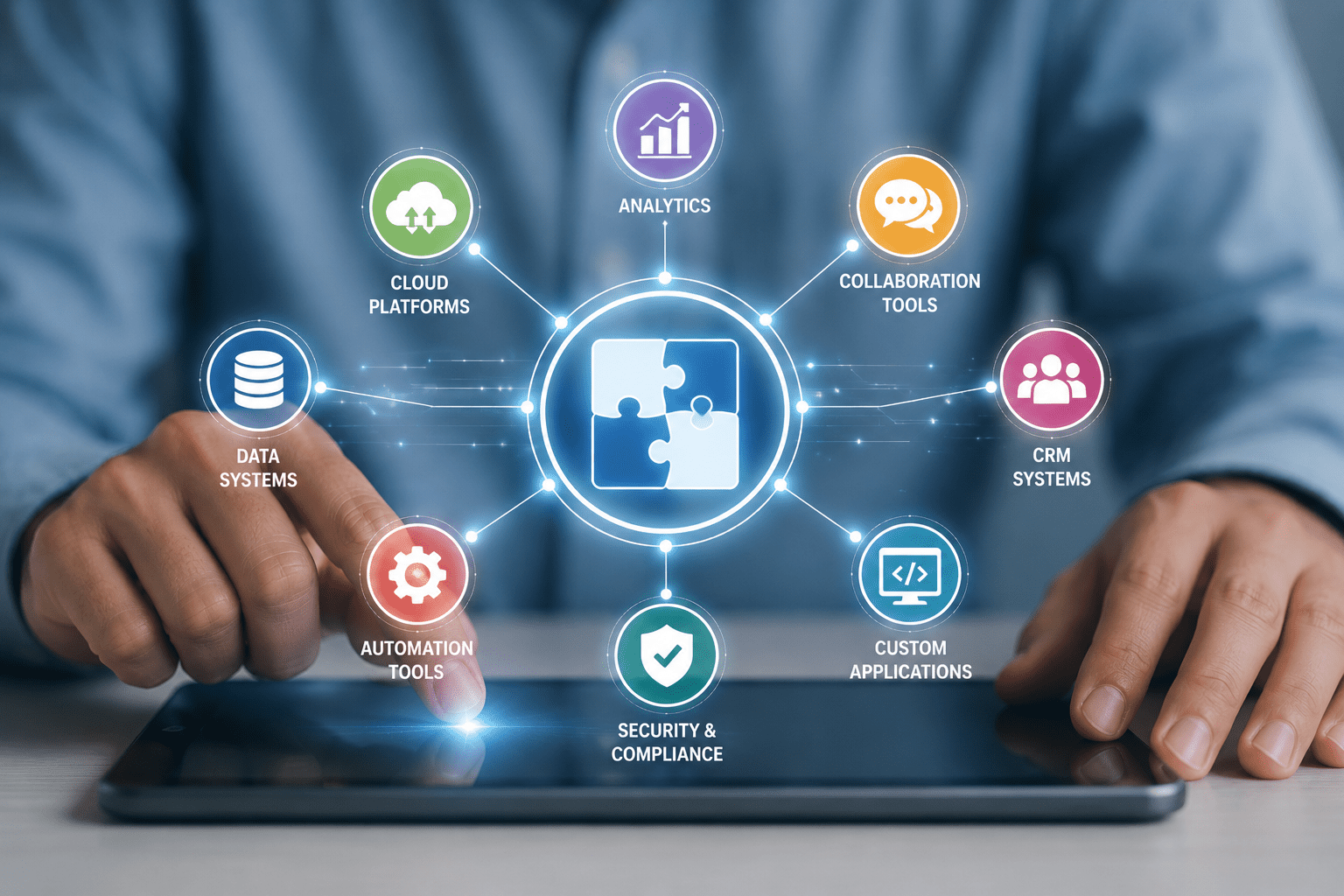 We align and integrate your digital tools so they work together as a coherent system. From core platforms to AI-enabled intelligence layers, we ensure technology supports real operations rather than creating silos or complexity.